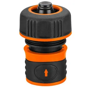 NEO TOOLS Schnellkupplung mit STOP-Funktion, Material Kunststoff, 3/4", orange-schwarz, 15-723